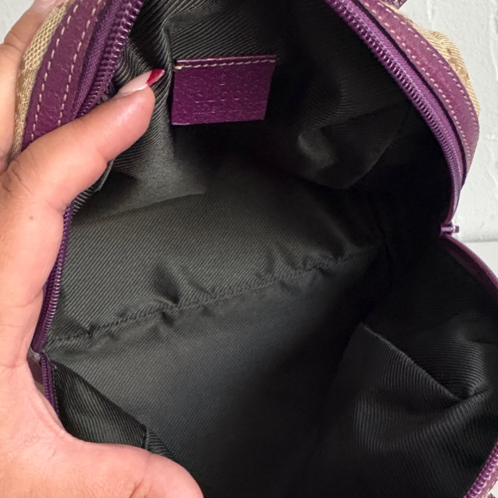 Gucci Beige and Brown handbag with Purple Accents - Picture 12 of 15